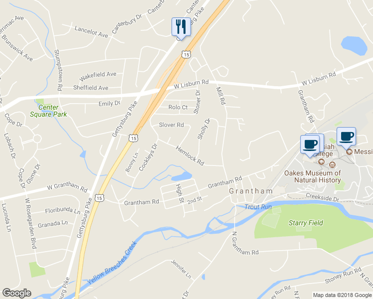 map of restaurants, bars, coffee shops, grocery stores, and more near 303 Hemlock Road in Mechanicsburg
