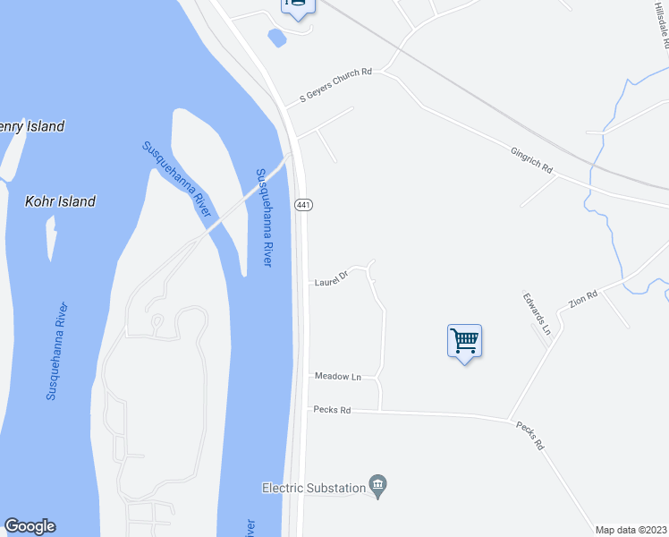 map of restaurants, bars, coffee shops, grocery stores, and more near 1030 Laurel Drive in Middletown