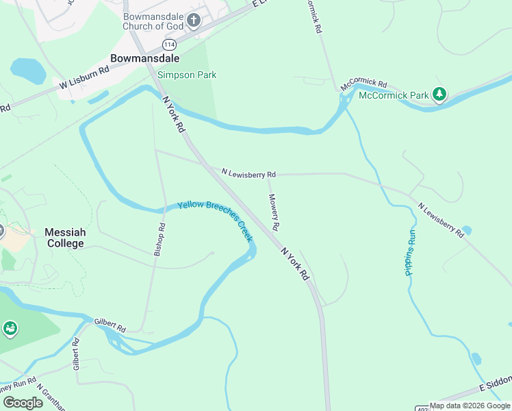 map of restaurants, bars, coffee shops, grocery stores, and more near 12 Mowery Road in Dillsburg