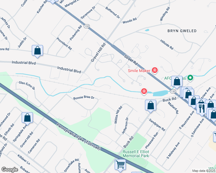 map of restaurants, bars, coffee shops, grocery stores, and more near 539 Jason Drive in Southampton