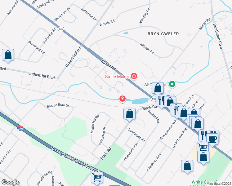 map of restaurants, bars, coffee shops, grocery stores, and more near 1808 Morris Circle in Southampton