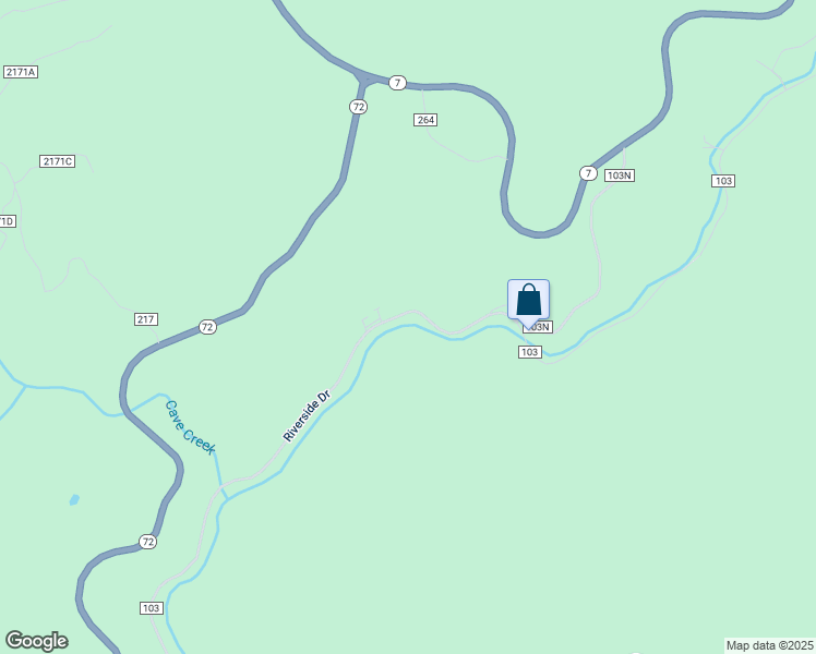 map of restaurants, bars, coffee shops, grocery stores, and more near 2467 Riverside Drive in Lyons