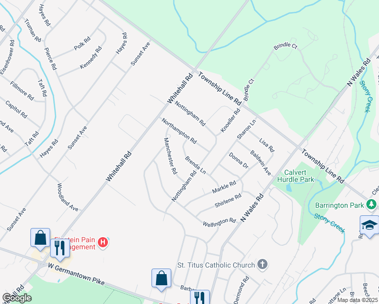 map of restaurants, bars, coffee shops, grocery stores, and more near 616 Brenda Lane in Eagleville