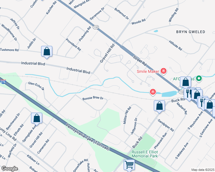 map of restaurants, bars, coffee shops, grocery stores, and more near 510 Jason Drive in Southampton