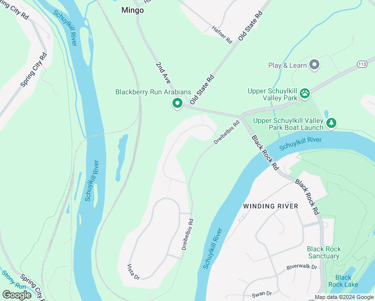 map of restaurants, bars, coffee shops, grocery stores, and more near 128 Bennington Road in Phoenixville