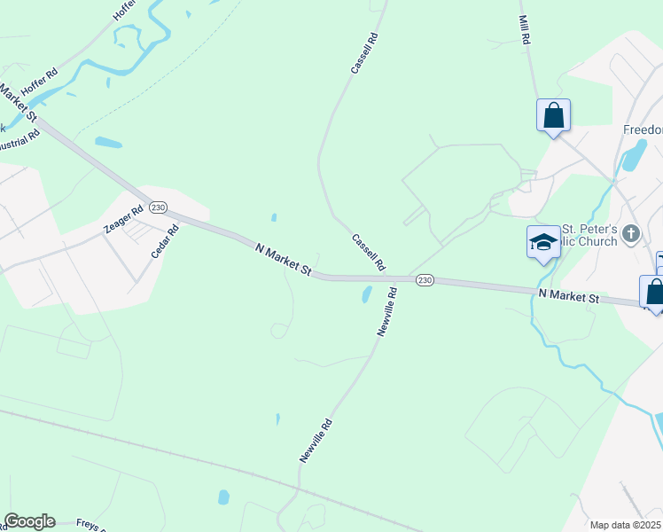 map of restaurants, bars, coffee shops, grocery stores, and more near 1667 North Market Street in Elizabethtown