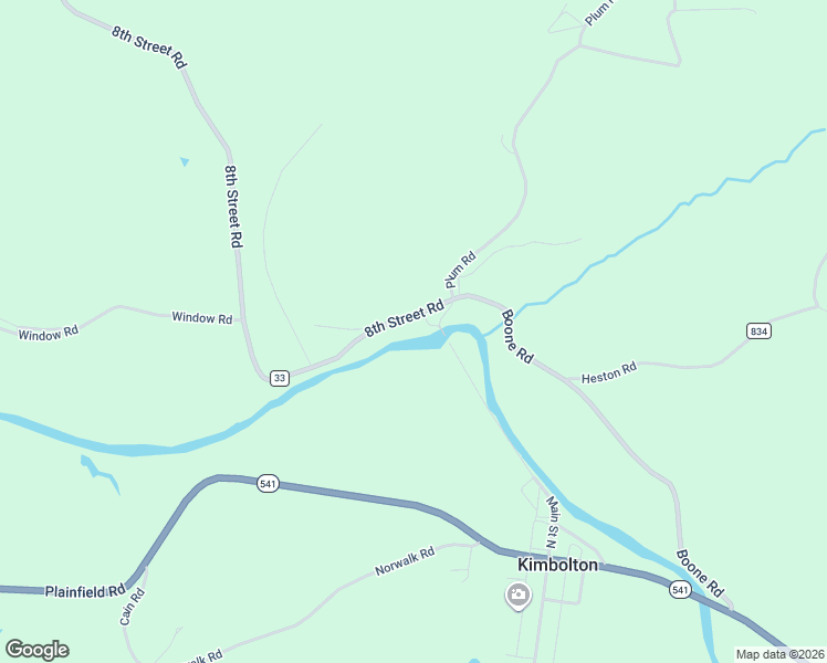 map of restaurants, bars, coffee shops, grocery stores, and more near 9 8th Street Road in Kimbolton