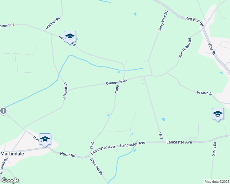 map of restaurants, bars, coffee shops, grocery stores, and more near 670 White Oak Road in New Holland