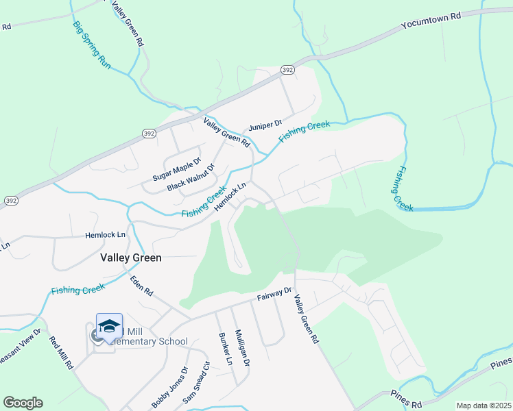map of restaurants, bars, coffee shops, grocery stores, and more near 30 Saint Andrews Way in Valley Green
