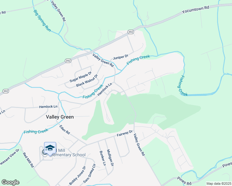 map of restaurants, bars, coffee shops, grocery stores, and more near 30 Saint Andrews Way in Valley Green