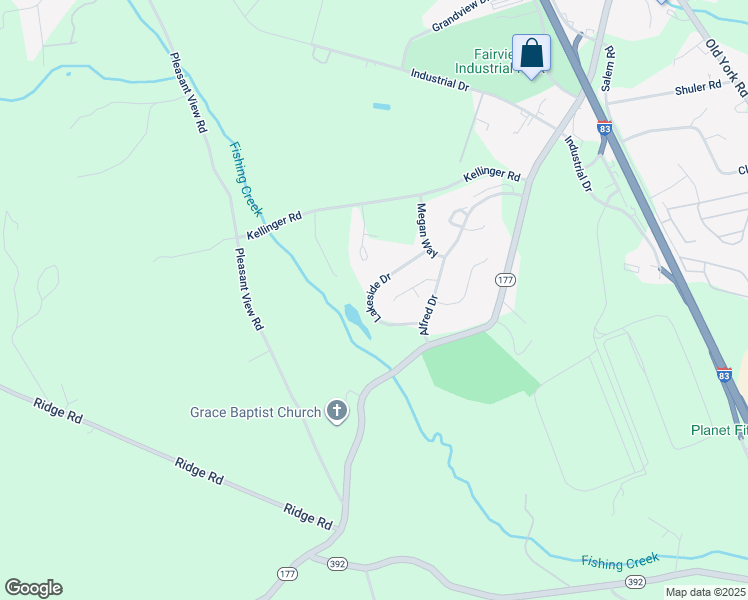 map of restaurants, bars, coffee shops, grocery stores, and more near 129 Lakeside Drive in Lewisberry