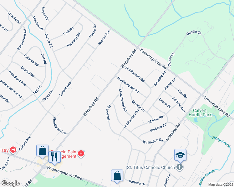 map of restaurants, bars, coffee shops, grocery stores, and more near 629 Manchester Road in Eagleville