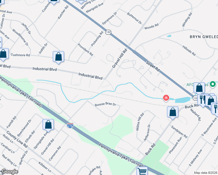 map of restaurants, bars, coffee shops, grocery stores, and more near 445 Nicholas Drive in Southampton