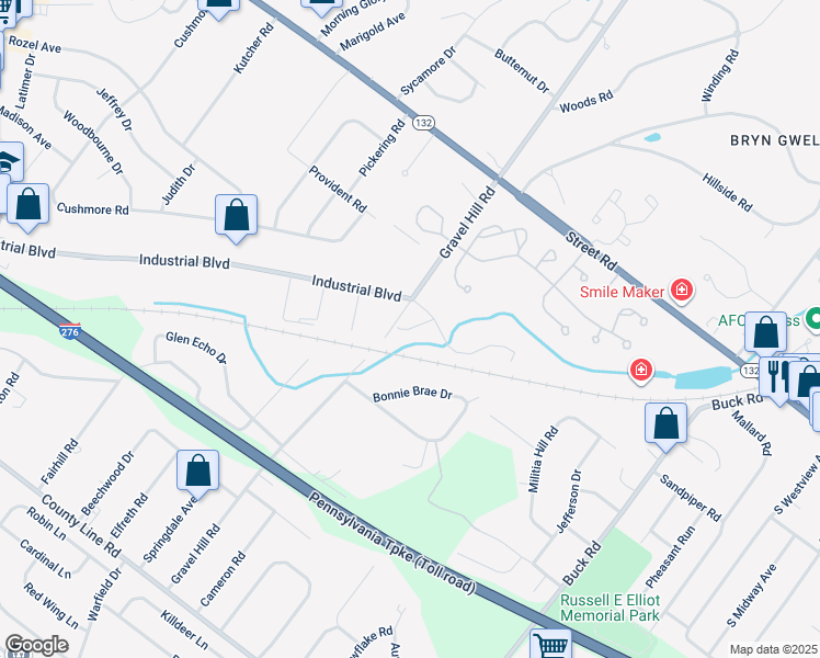 map of restaurants, bars, coffee shops, grocery stores, and more near 435 Nicholas Drive in Southampton