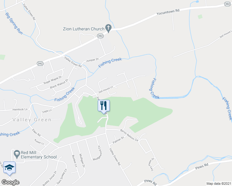 map of restaurants, bars, coffee shops, grocery stores, and more near 1350 Stillhouse Lane in Goldsboro