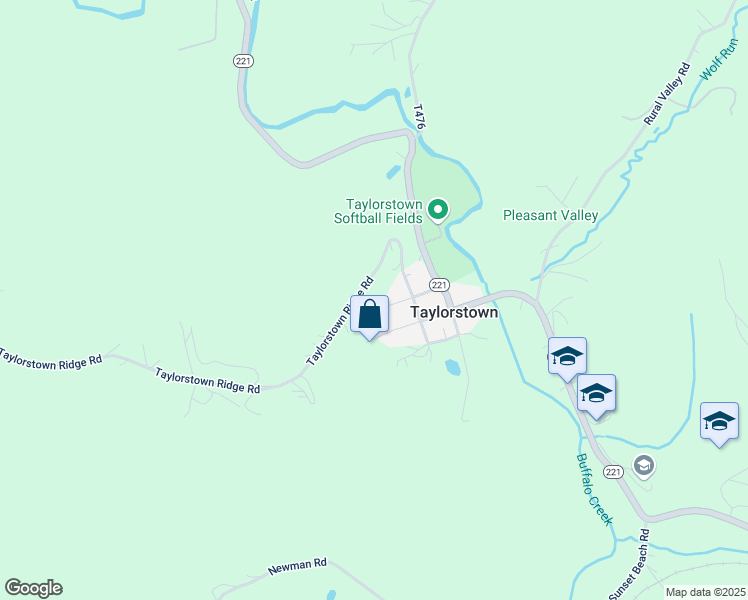 map of restaurants, bars, coffee shops, grocery stores, and more near 718 Taylorstown Ridge Road in Avella