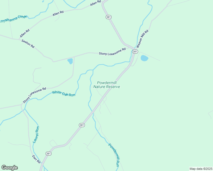 map of restaurants, bars, coffee shops, grocery stores, and more near 1795 Pennsylvania 381 in Rector