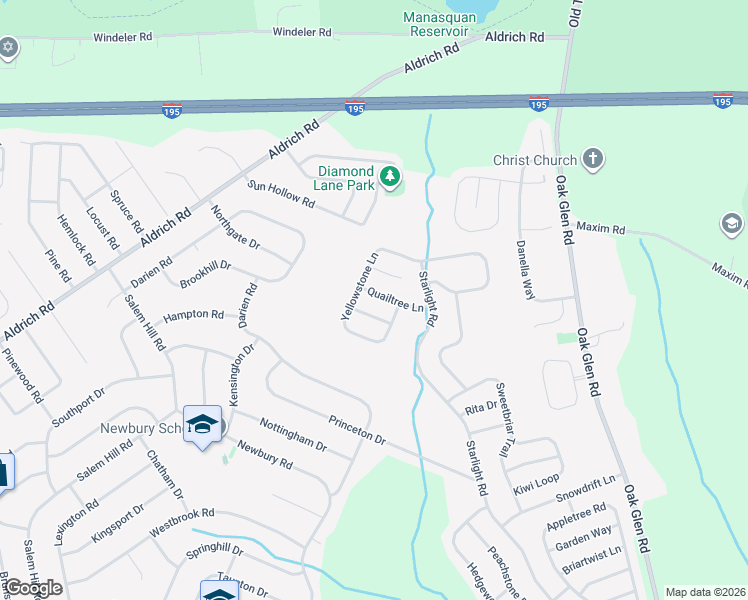 map of restaurants, bars, coffee shops, grocery stores, and more near 2 Quailtree Lane in Howell Township