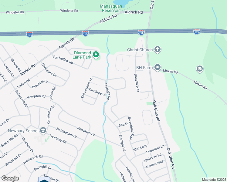 map of restaurants, bars, coffee shops, grocery stores, and more near 128 Starlight Road in Howell Township