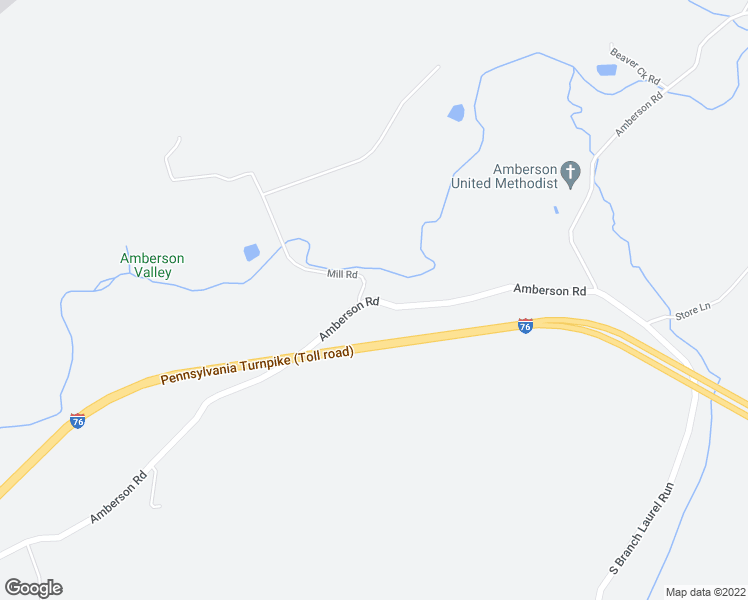 map of restaurants, bars, coffee shops, grocery stores, and more near Amberson Road in Spring Run