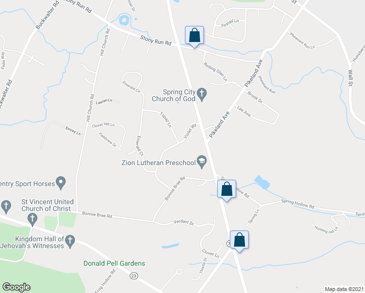 map of restaurants, bars, coffee shops, grocery stores, and more near 110 Violet Way in Spring City