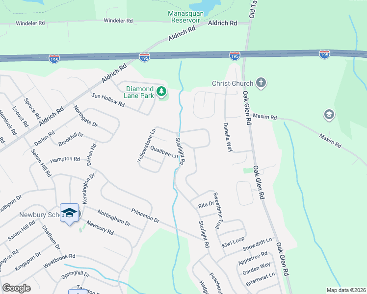 map of restaurants, bars, coffee shops, grocery stores, and more near 128 Starlight Road in Howell Township