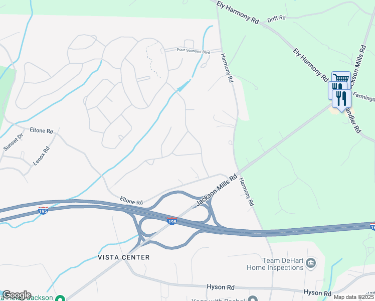 map of restaurants, bars, coffee shops, grocery stores, and more near 9 Brattleboro Road in Jackson Township
