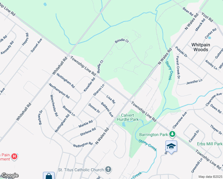 map of restaurants, bars, coffee shops, grocery stores, and more near 515 Township Line Road in Eagleville