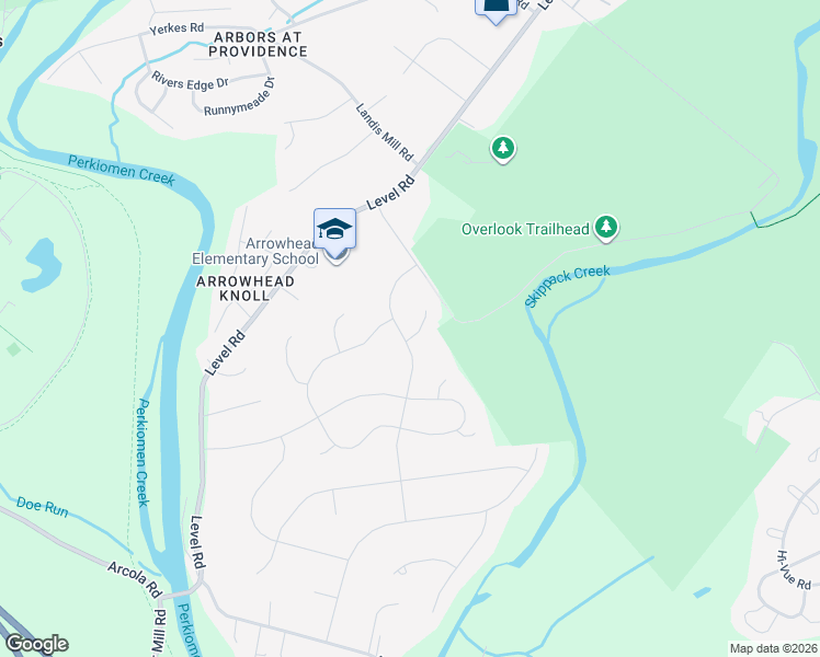 map of restaurants, bars, coffee shops, grocery stores, and more near 524 Winthrop Road in Collegeville