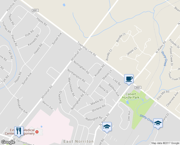 map of restaurants, bars, coffee shops, grocery stores, and more near 3208 Nottingham Road in Eagleville