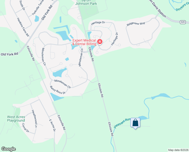 map of restaurants, bars, coffee shops, grocery stores, and more near 134 Ellisdale Road in Allentown