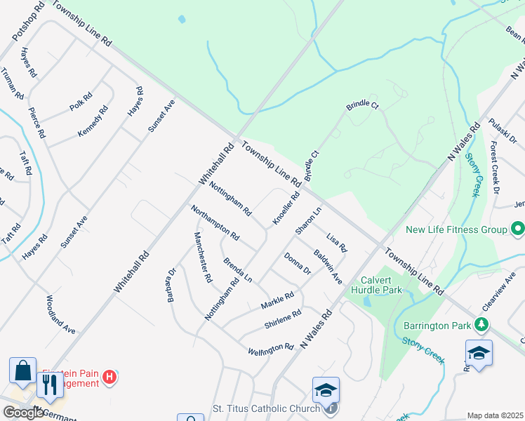 map of restaurants, bars, coffee shops, grocery stores, and more near 3302 Windsor Drive in Eagleville