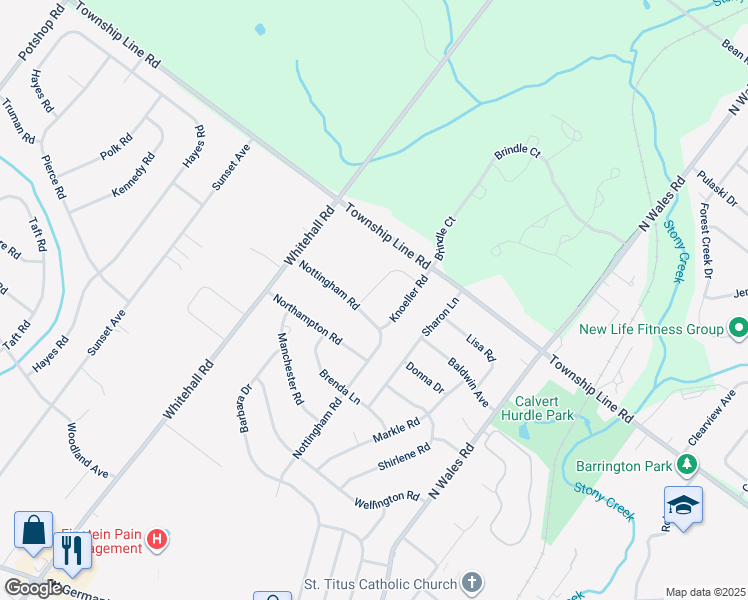 map of restaurants, bars, coffee shops, grocery stores, and more near 3302 Windsor Drive in Eagleville