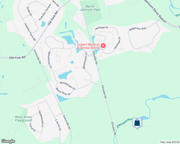 map of restaurants, bars, coffee shops, grocery stores, and more near 142 Ellisdale Road in Allentown