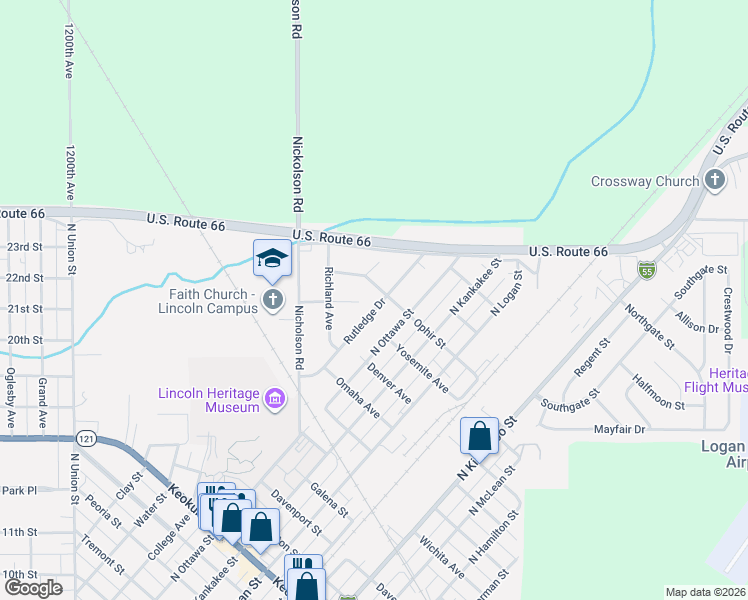 map of restaurants, bars, coffee shops, grocery stores, and more near 15-99 Ophir Street in Lincoln