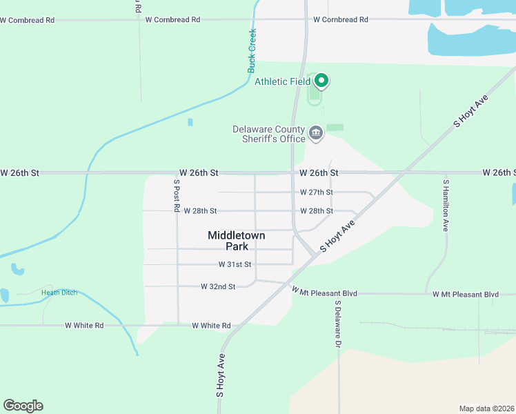 map of restaurants, bars, coffee shops, grocery stores, and more near 3403 South Willoughby Road in Muncie