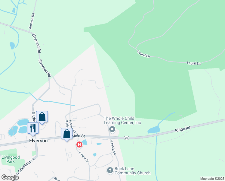 map of restaurants, bars, coffee shops, grocery stores, and more near 185 Blue Rock Hill in Elverson