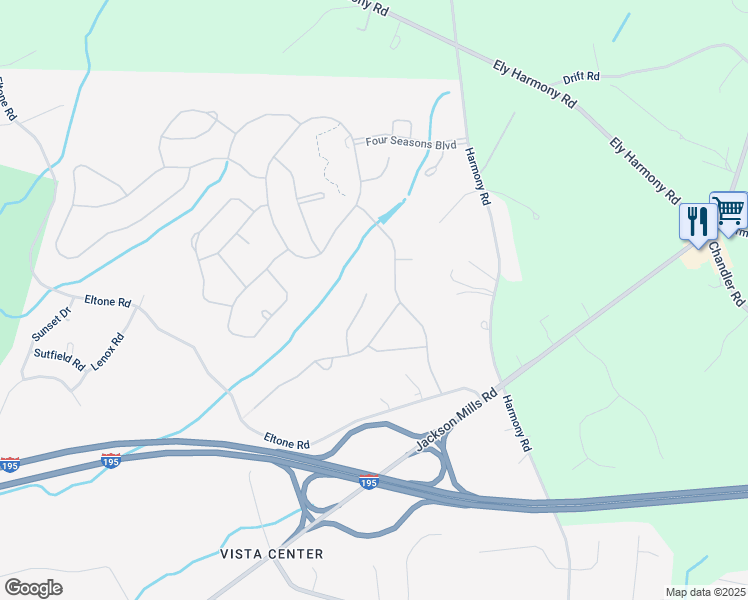 map of restaurants, bars, coffee shops, grocery stores, and more near 18 Hardwick Court in Jackson Township
