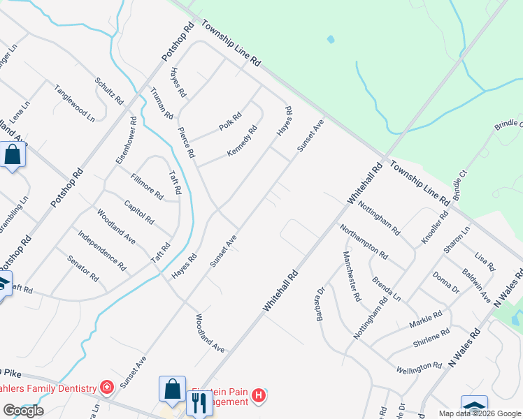 map of restaurants, bars, coffee shops, grocery stores, and more near 3200 Sunset Avenue in Eagleville