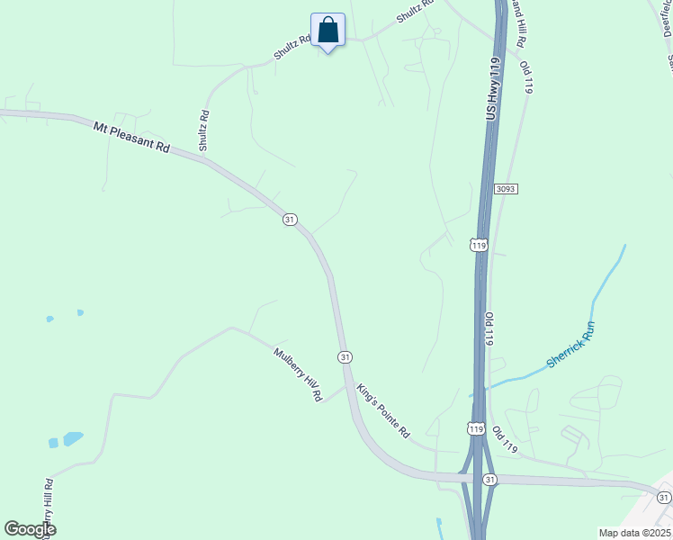 map of restaurants, bars, coffee shops, grocery stores, and more near 1327 Pennsylvania 31 in Mount Pleasant