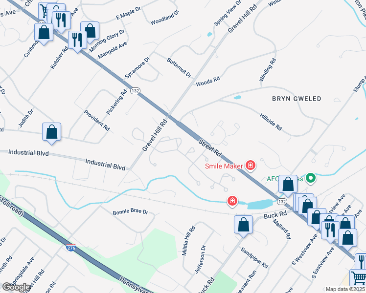 map of restaurants, bars, coffee shops, grocery stores, and more near 616 Danenberger Drive in Southampton