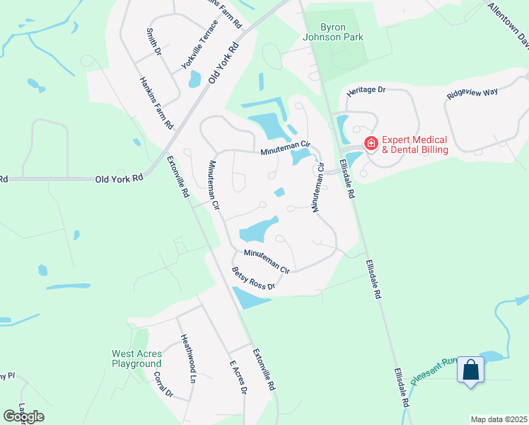 map of restaurants, bars, coffee shops, grocery stores, and more near 20 Gettysburg Court in Allentown
