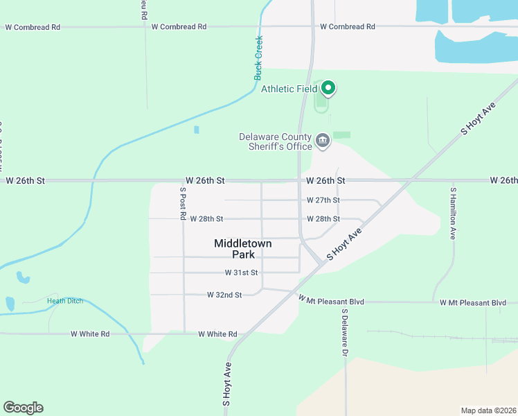 map of restaurants, bars, coffee shops, grocery stores, and more near 3403 South Willoughby Road in Muncie