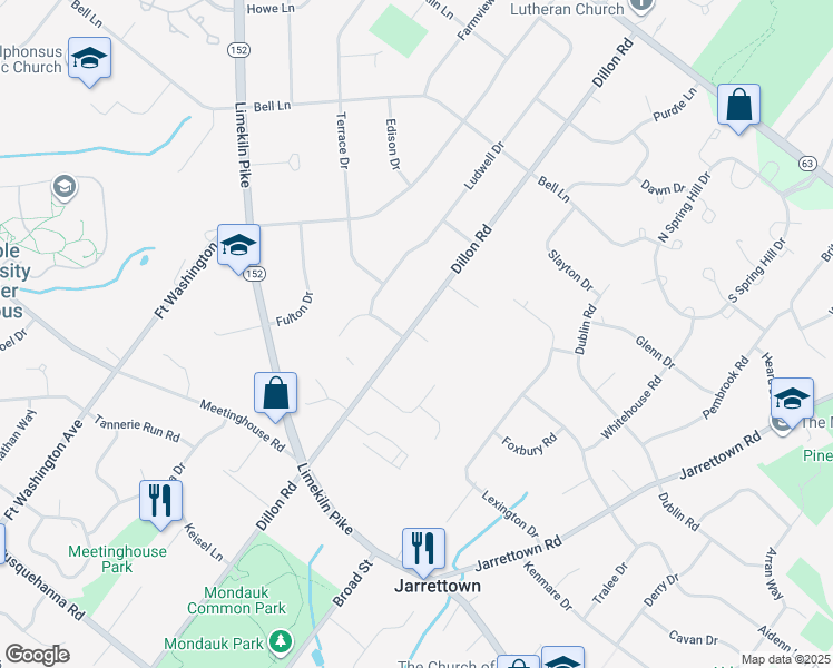 1611 Dillon Road, Maple Glen PA Walk Score