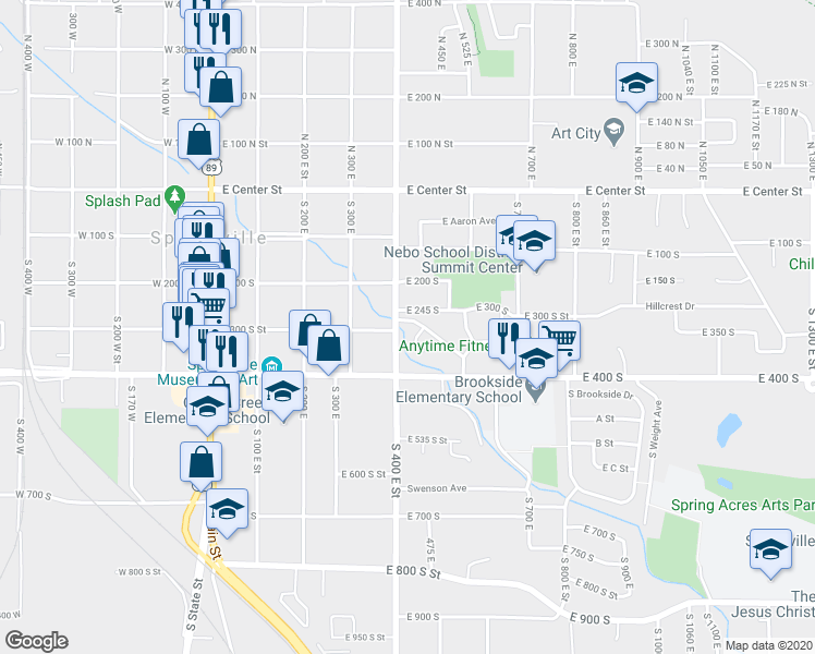 map of restaurants, bars, coffee shops, grocery stores, and more near 436 Buckley Avenue in Springville