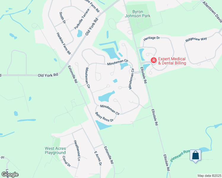 map of restaurants, bars, coffee shops, grocery stores, and more near 20 Gettysburg Court in Allentown