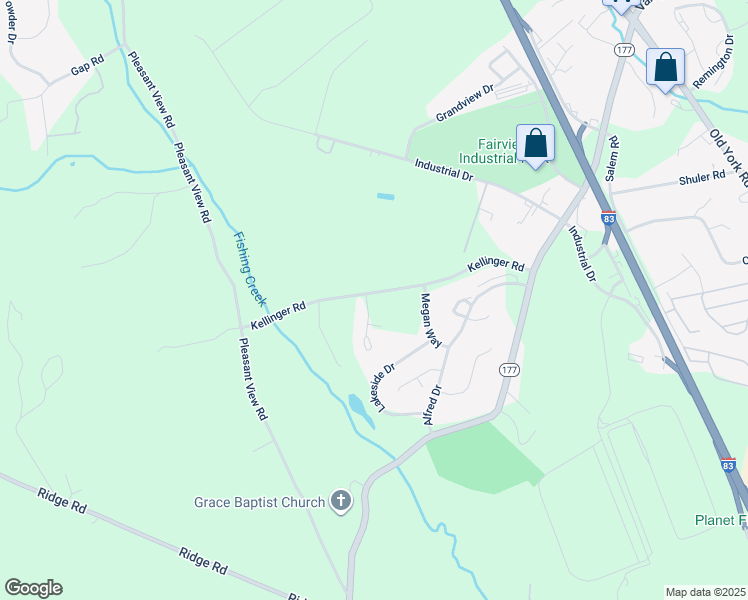 map of restaurants, bars, coffee shops, grocery stores, and more near 103 Scully Place in Lewisberry