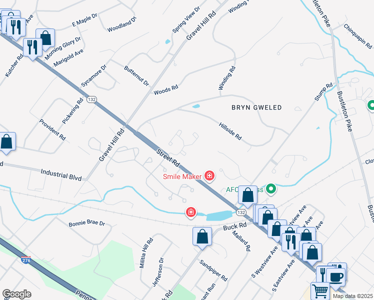 map of restaurants, bars, coffee shops, grocery stores, and more near 721 Grantham Court in Southampton