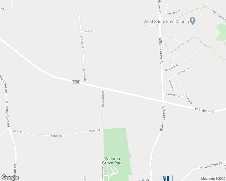 map of restaurants, bars, coffee shops, grocery stores, and more near 1350 West Lisburn Road in Mechanicsburg
