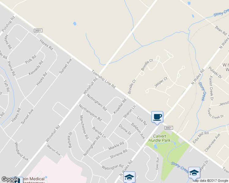 map of restaurants, bars, coffee shops, grocery stores, and more near 617 Township Line Road in Eagleville